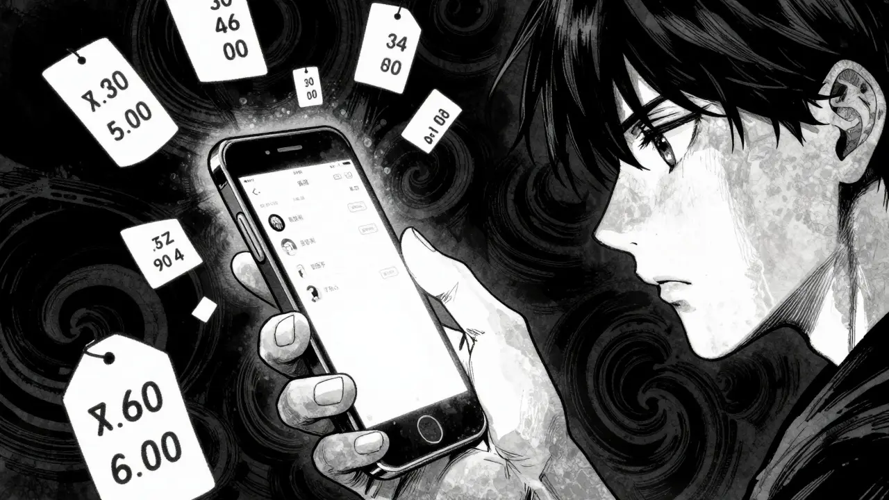 Close-up of person checking online pharmacy prices on phone