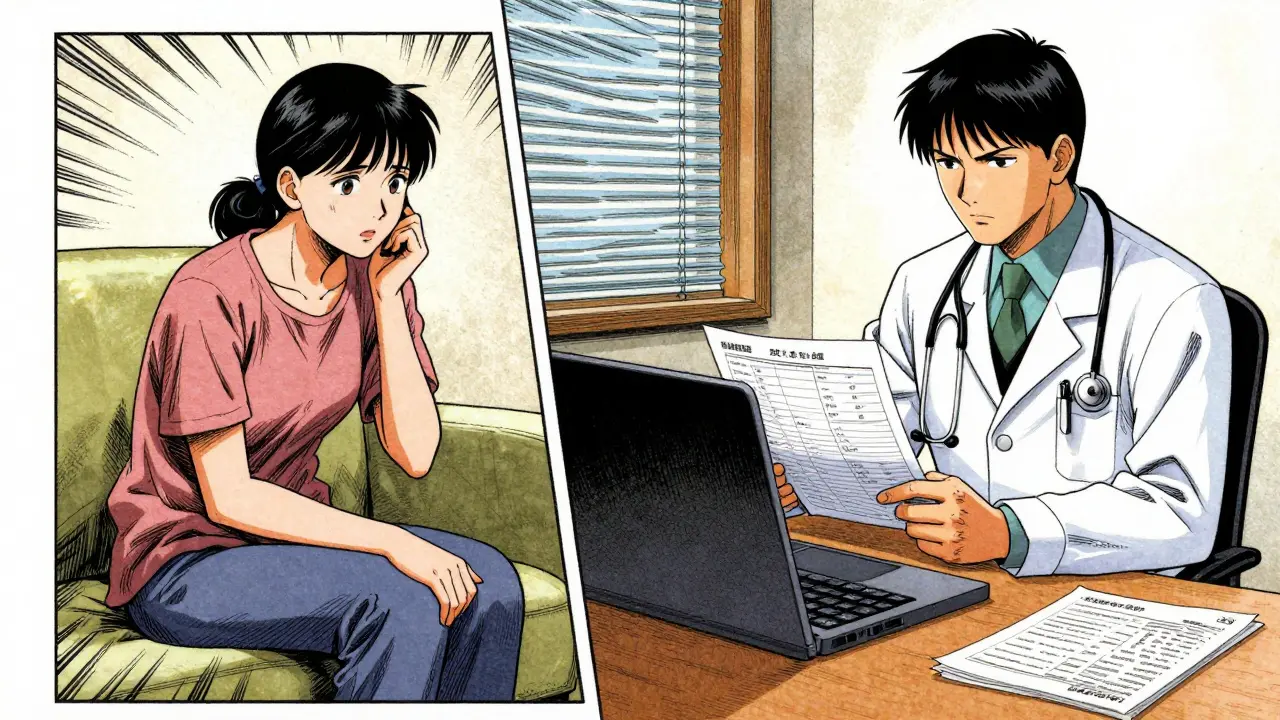 Telemedicine doctor consulting with a patient online