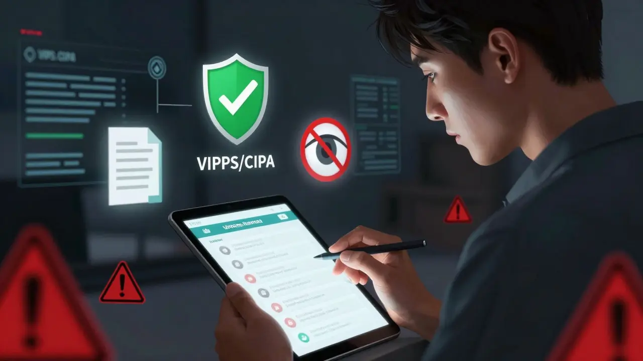 User checking safety seals for legitimate online pharmacy