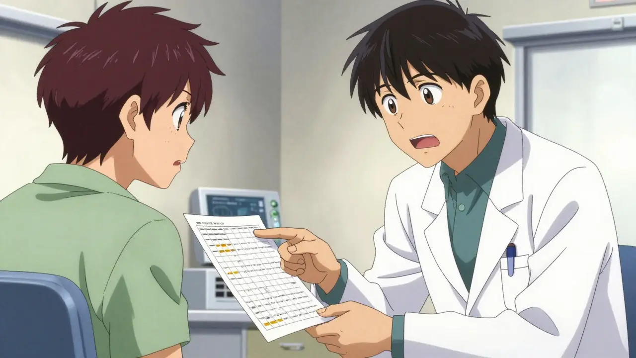 Doctor discussing medication alternatives with a concerned patient